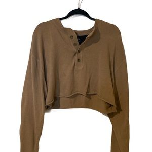 camel / tan cropped sweater
